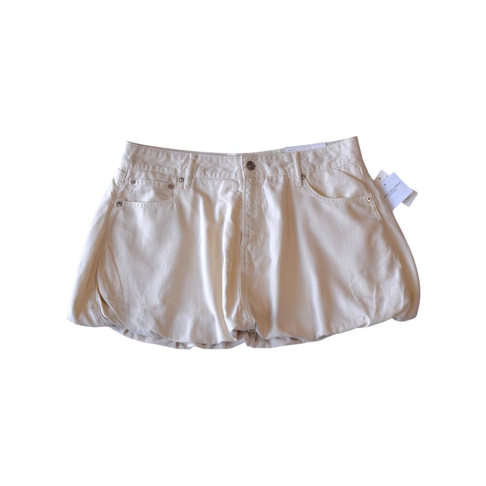 NWT American Eagle Cream High Rise Bubble Skort Mini Size 10